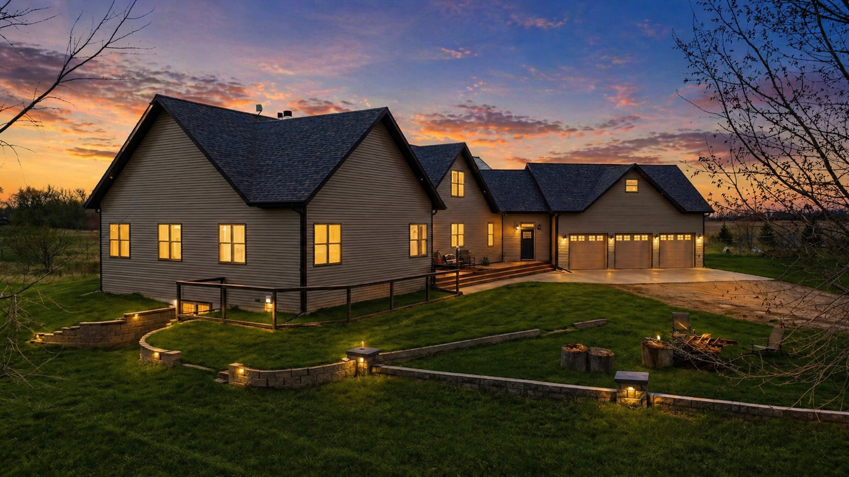 Exterior Side of House - Twilight_